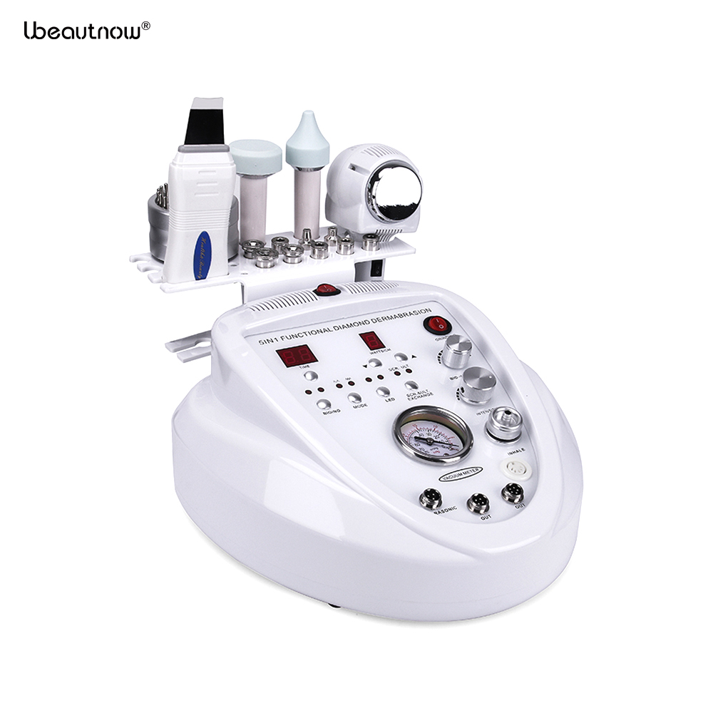 Ubeautnow UMF0046 5-in-1 Ultrasonic Dermabrasion Facial Machine – Professional Skin Scrubber & Microdermabrasion Beauty Device