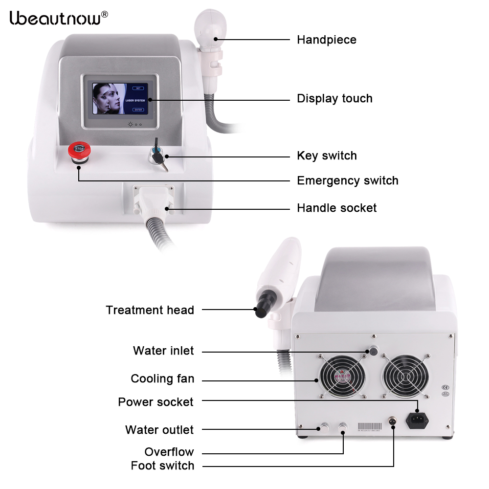 UMF0059 Ubeautnow Portable Laser Tattoo Removal Permanent Makeup Removal Machine