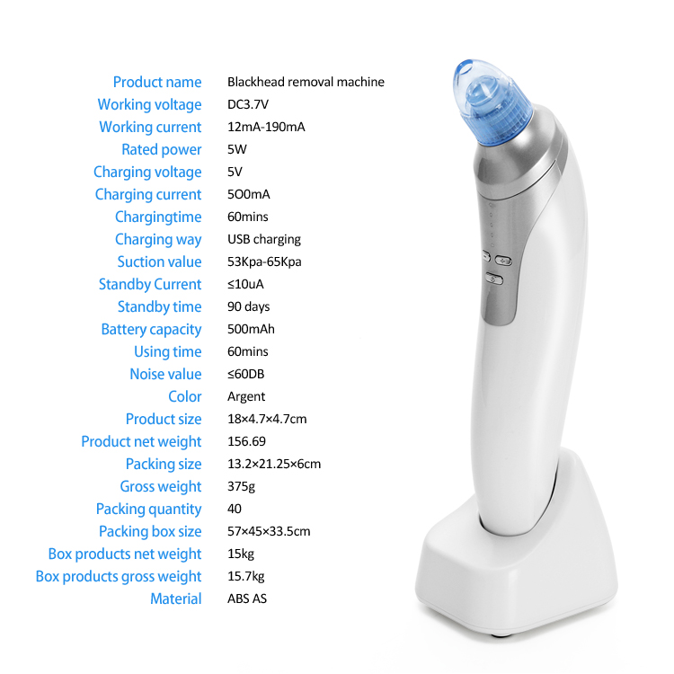 UMF0010 Ubeautnow Electronic Blackhead Cleanser Facial Pore Cleaner Extraction Tool