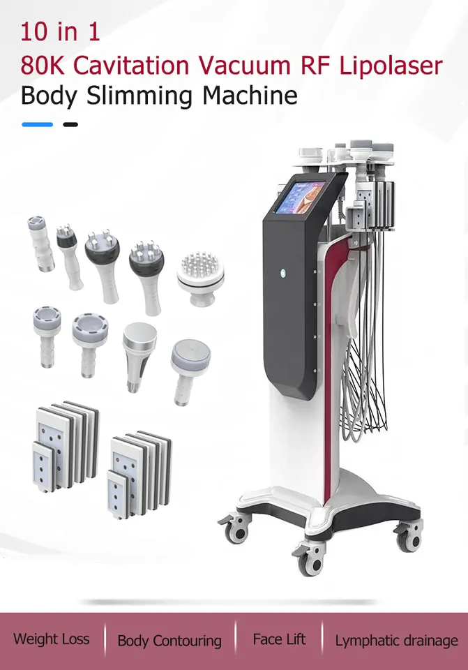 Ubeautnow 10 in 1 Lipolaser 80K Cavitation RF Slimming Machine – Professional Body Sculpting Device