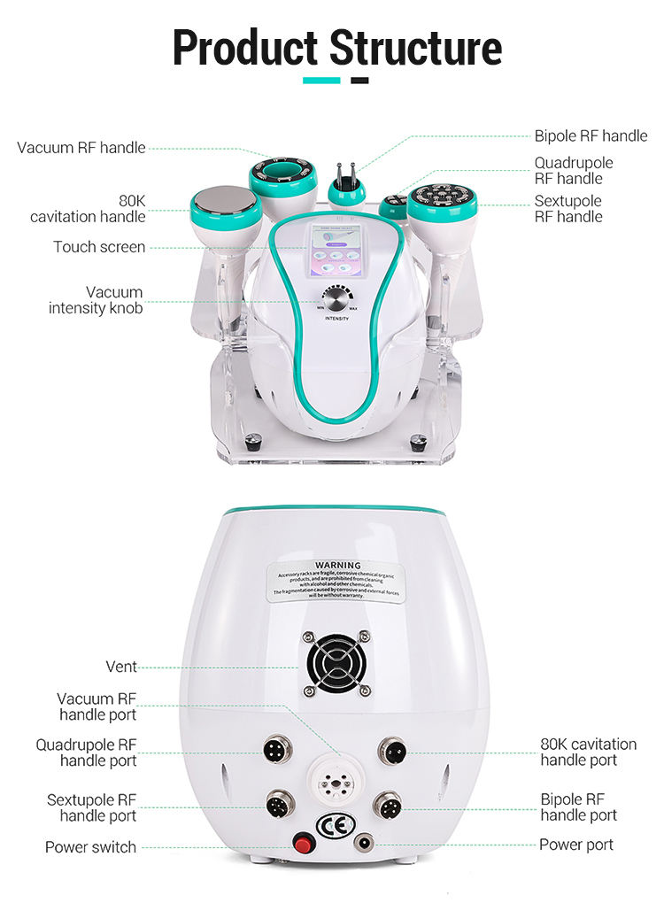 Ubeautnow 5 in 1 80K Cavitation Vacuum RF Body Slimming Machine – Body Contouring & Skin Tightening Device