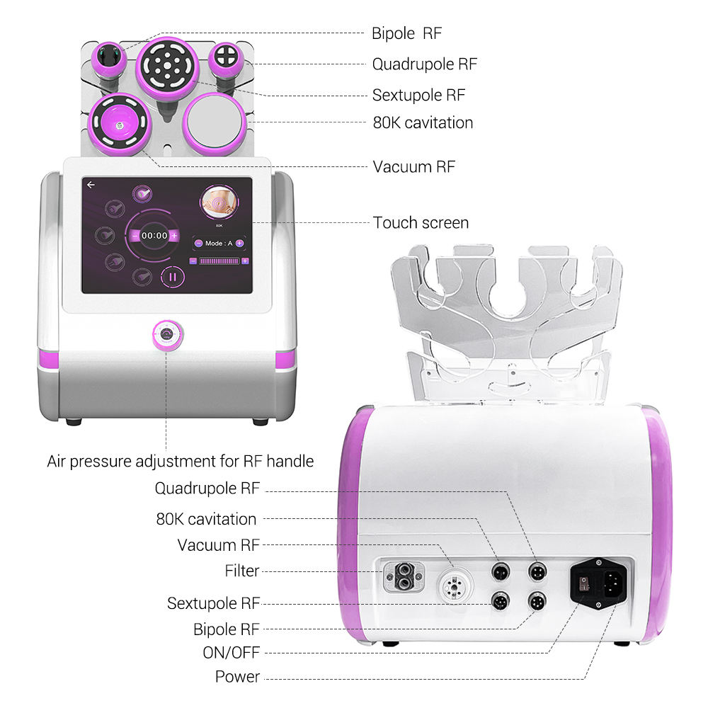 UMS0032 Ubeautnow 5 in 1 80K cavitation Vacuum RF slimming machine