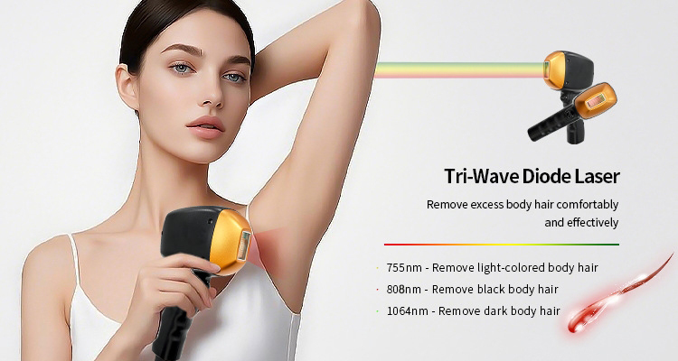 Ubeautnow 4 Wavelength Diode Laser 755 808 940 1064nm with Nd YAG Laser System