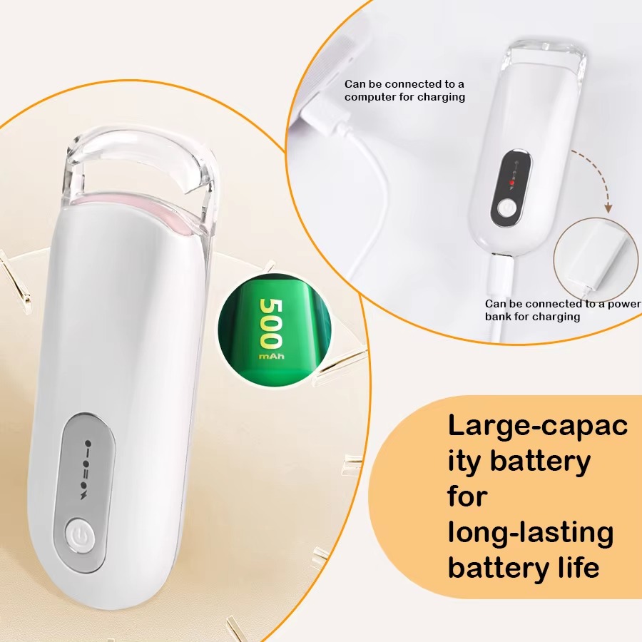 Ubeautnow Women's Rechargeable mini Electric heated eyelash curler  effortless, fast heating 24-Hour Long-Lasting Natural Curls