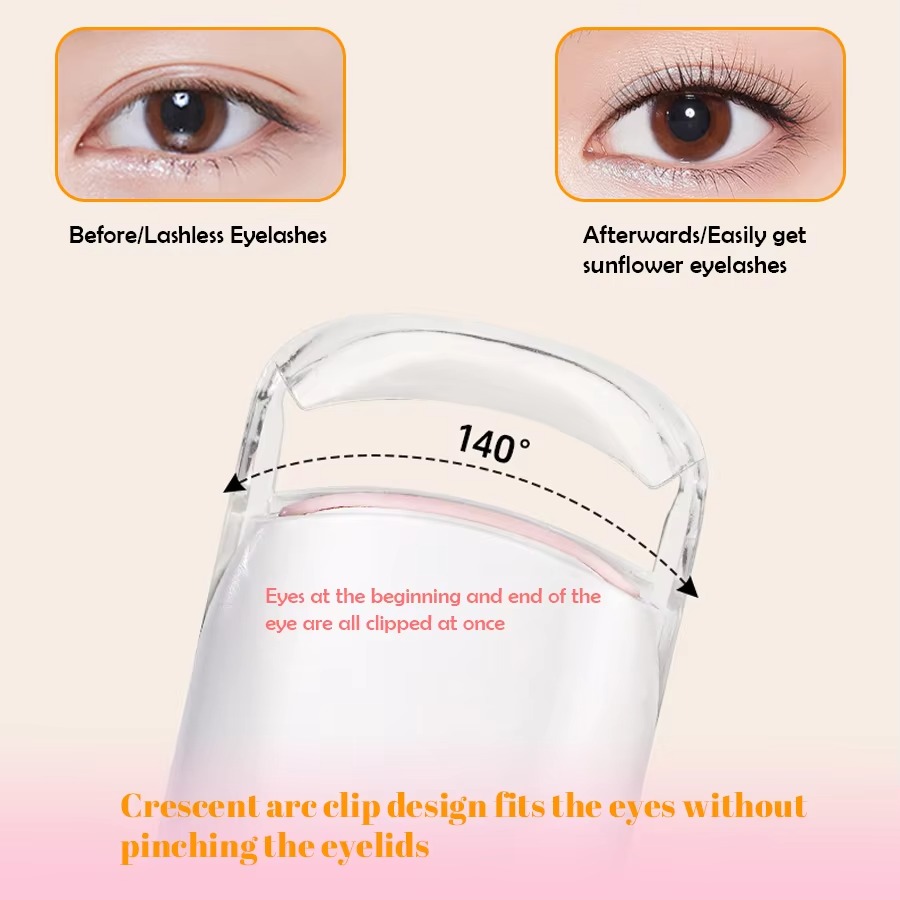 Ubeautnow Women's Rechargeable mini Electric heated eyelash curler  effortless, fast heating 24-Hour Long-Lasting Natural Curls