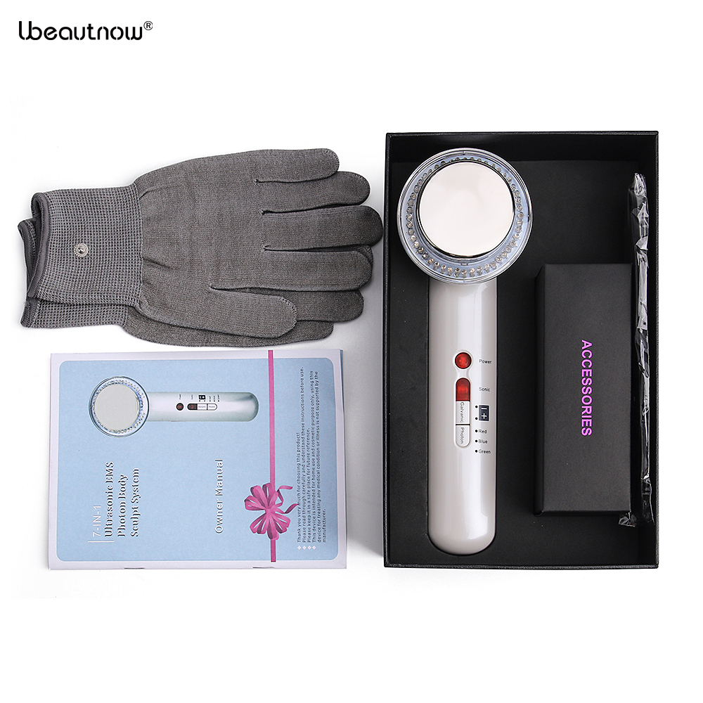 Ubeautnow 7-in-1 RF & Ultrasonic Skin Tightening Machine with EMS and LED Therapy