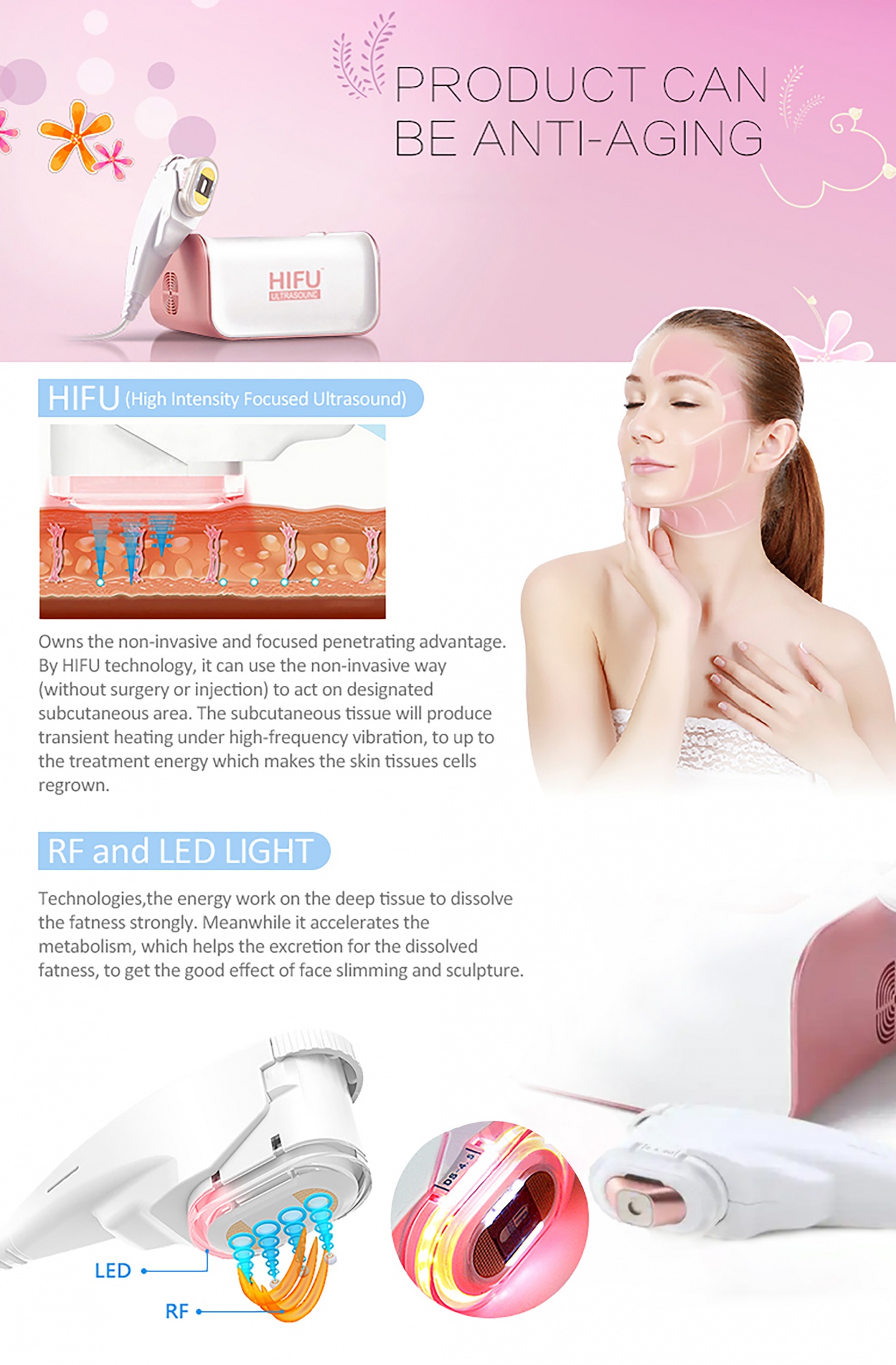 2D Mini HIFU Eye & Face Lifting Machine – Home Anti-Aging Device