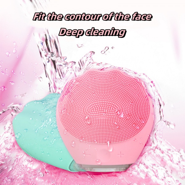 UF0090 Ubeautnow Sonic Electric Silicone Facial Cleansing Brush – Deep Pore Cleanser for Sensitive Skin