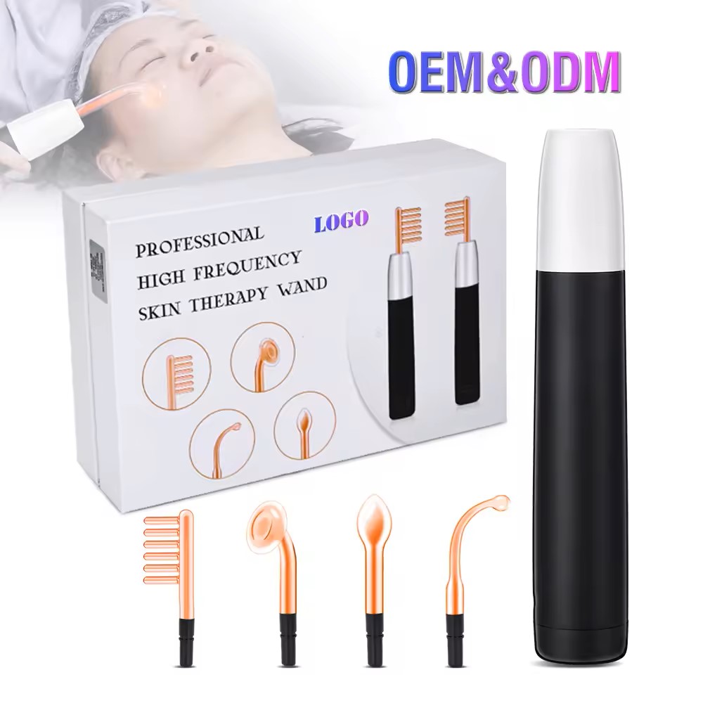 Ubeautnow 4-in-1 High Frequency Facial Machine – Rechargeable Skin Care Therapy Wand & Hair Growth Comb