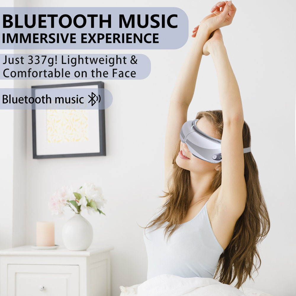 Ubeautnow UF0097 Electric Eye Massager with 12D Airbag & Bluetooth – Wireless Eye Care Device for Puffiness & Eye Strain