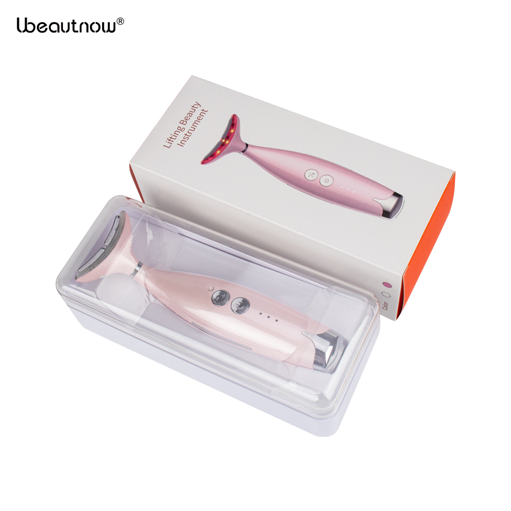 UMF0037 4-in-1 RF & EMS Neck Lifting Massager – LED Anti-Aging Skin Tightening Device | Ubeautnow