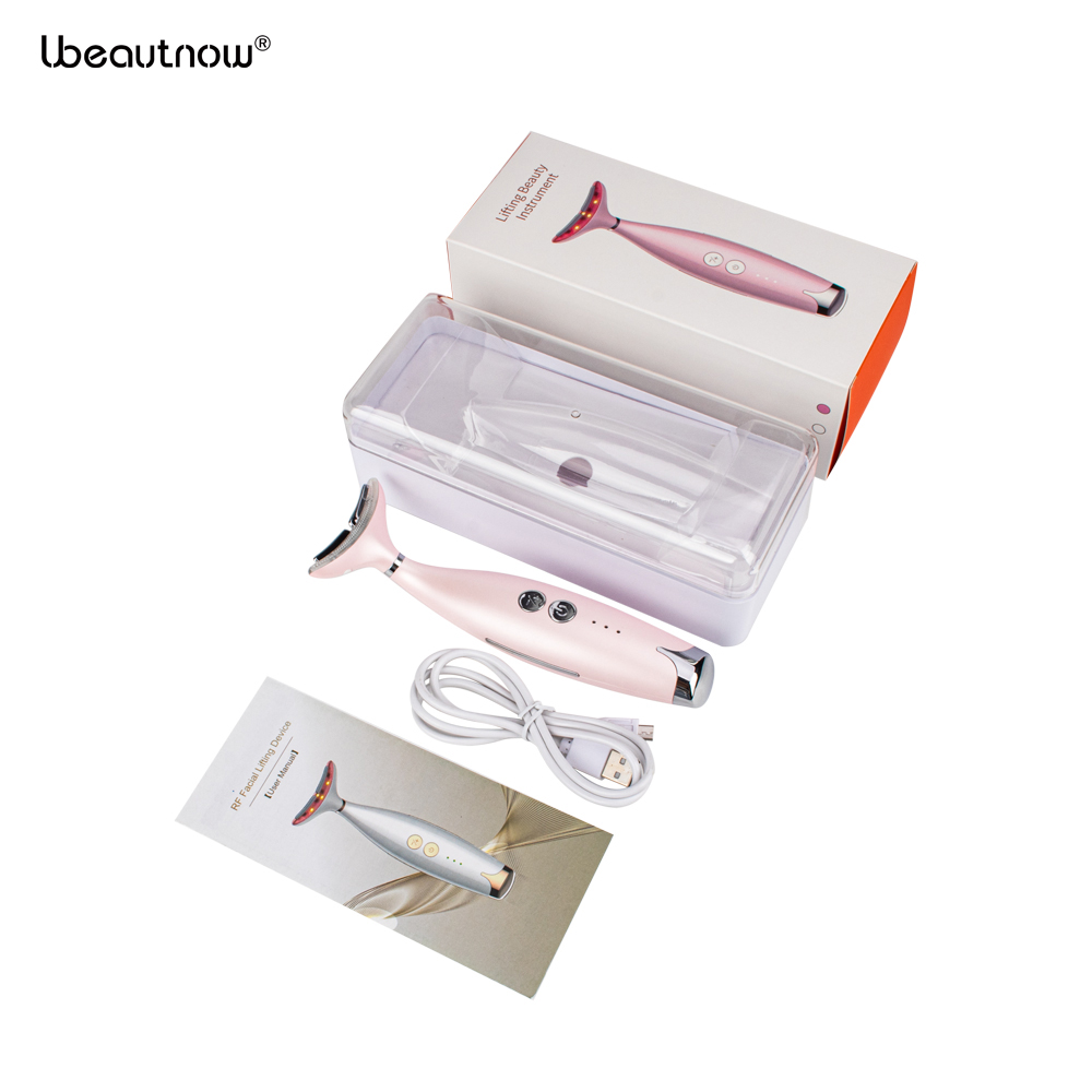 UMF0037 4-in-1 RF & EMS Neck Lifting Massager – LED Anti-Aging Skin Tightening Device | Ubeautnow