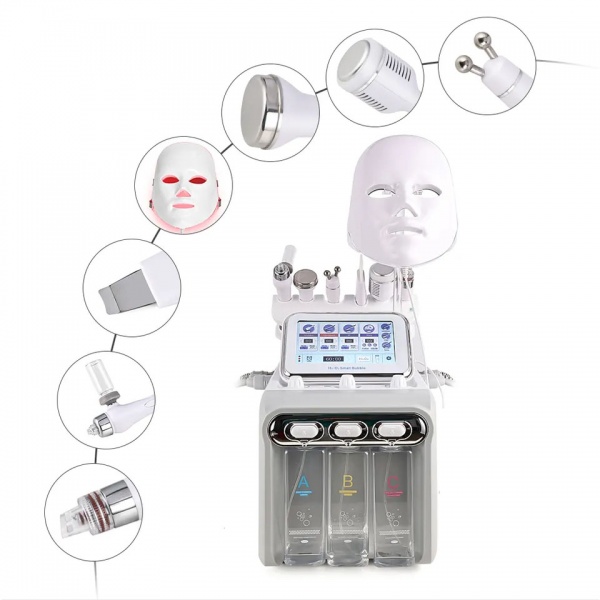 Ubeautnow UMF0070 7-in-1 HydraFacial Machine with Oxygen Spray, RF Skin Tightening & LED Mask for Professional Salon Use