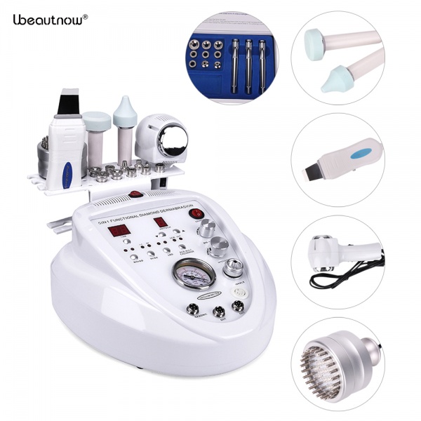 Ubeautnow UMF0046 Professional 5-in-1 Facial Machine – Ultrasonic Skin Scrubber, Dermabrasion & Hot Cold Hammer System