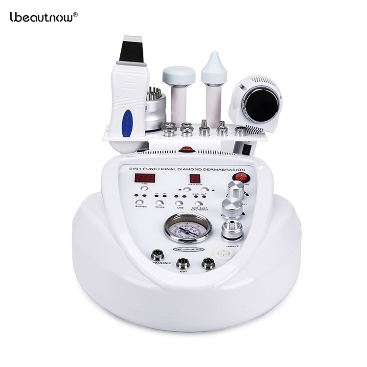 Ubeautnow UMF0046 Professional 5-in-1 Facial Machine – Ultrasonic Skin Scrubber, Dermabrasion & Hot Cold Hammer System