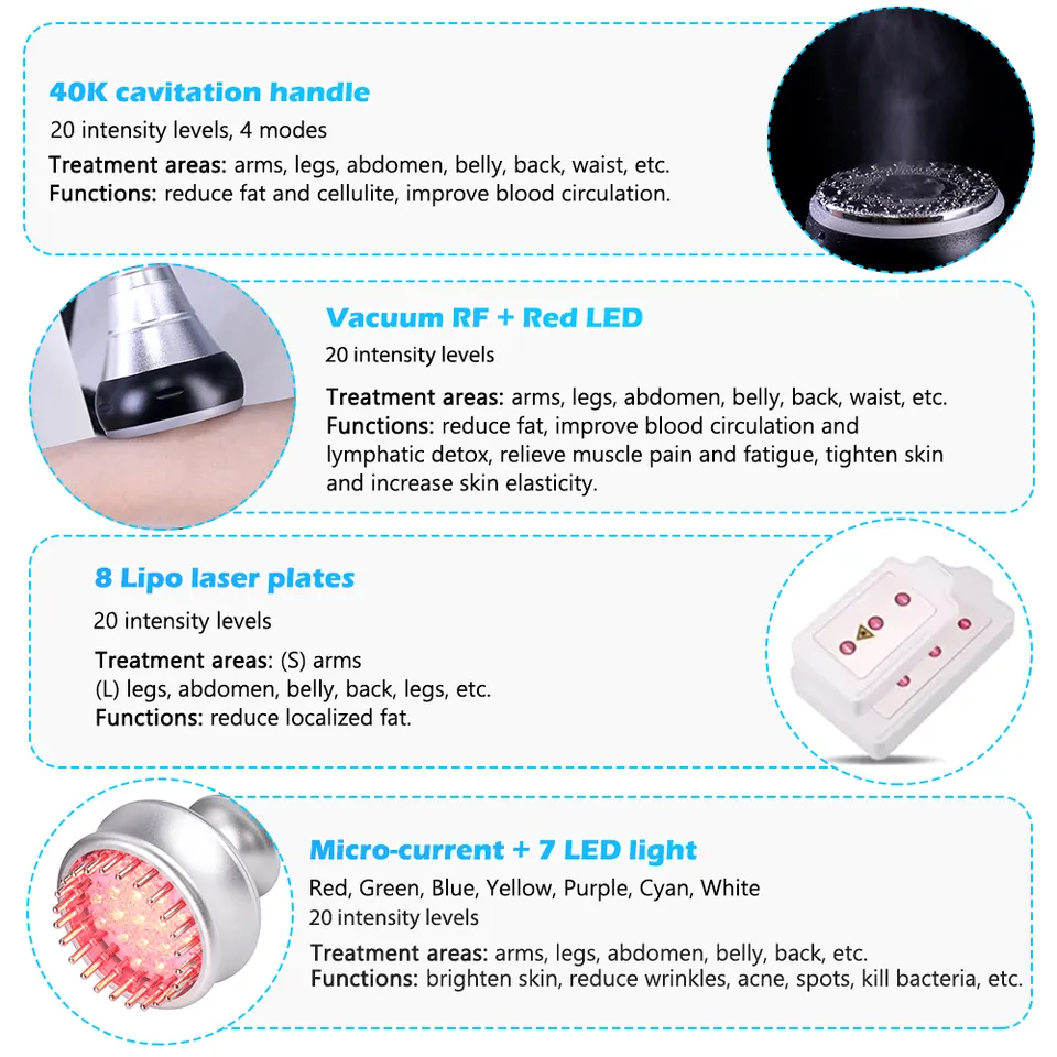 Ubeautnow Portable 9 in 1 Cavitation RF Lipo Laser Machine – Professional Body Sculpting & Slimming Equipment