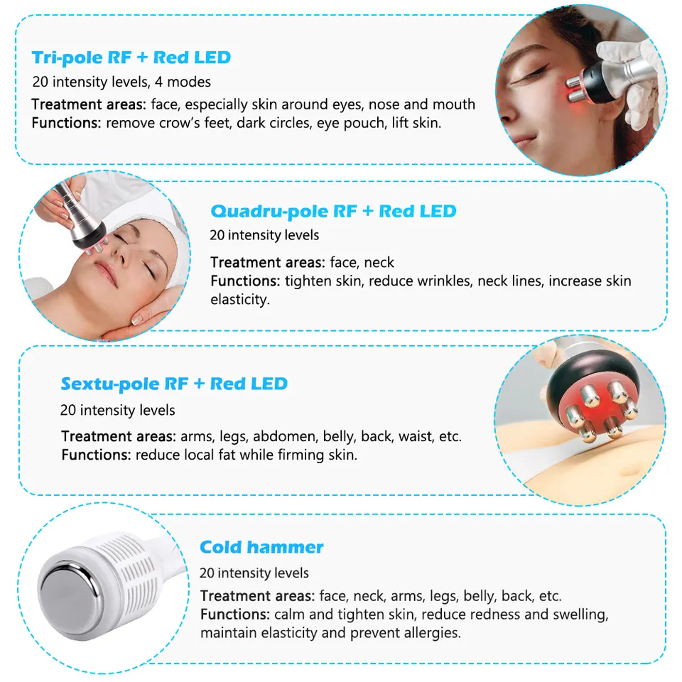 Ubeautnow Professional 9 in 1 Body Contouring Machine – RF Cavitation Lipo Laser Slimming Device