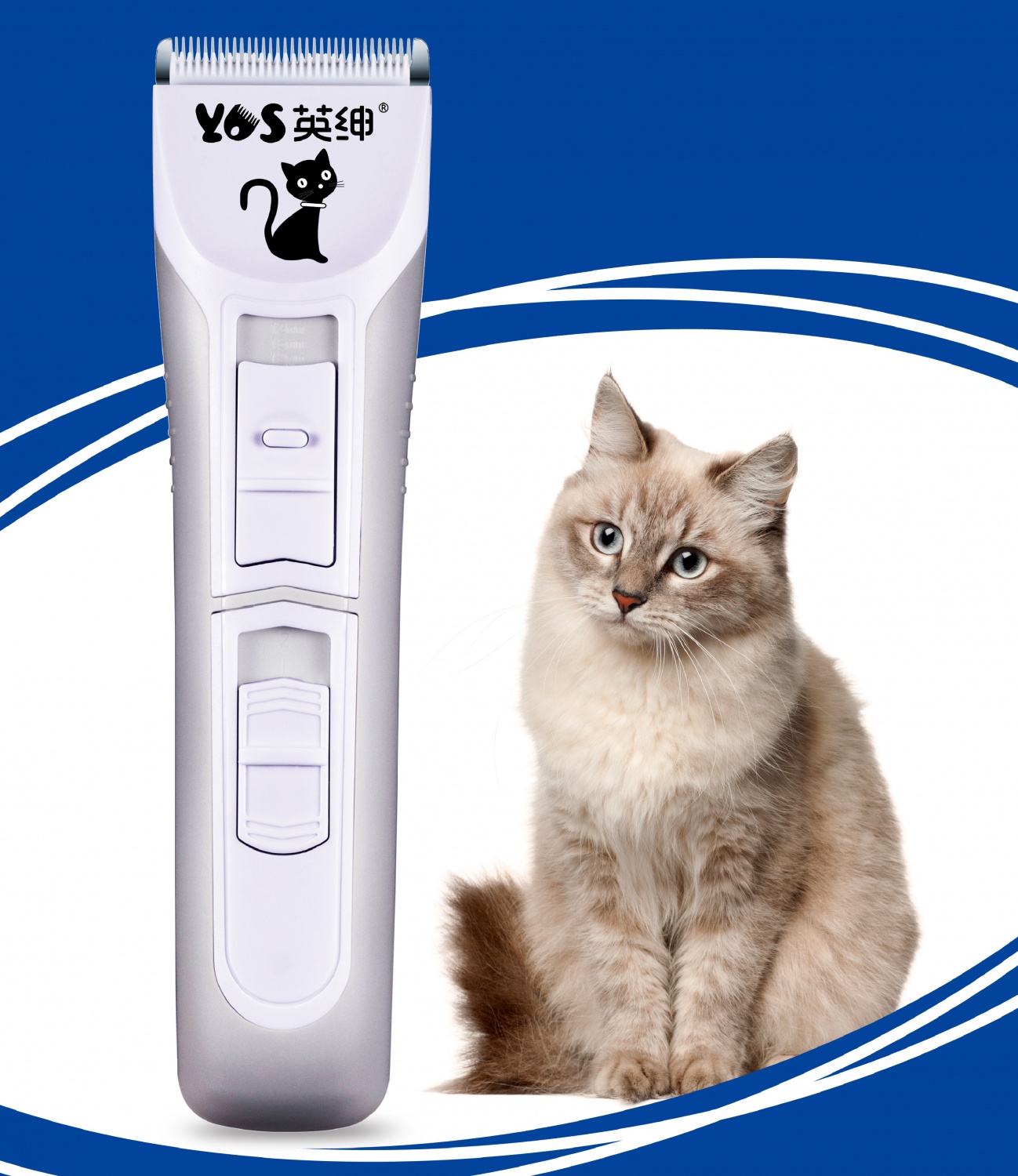 Pet Cat Clipper Cordless 2 Speed Detachable 3 in 1 Blade Only for Cat Use