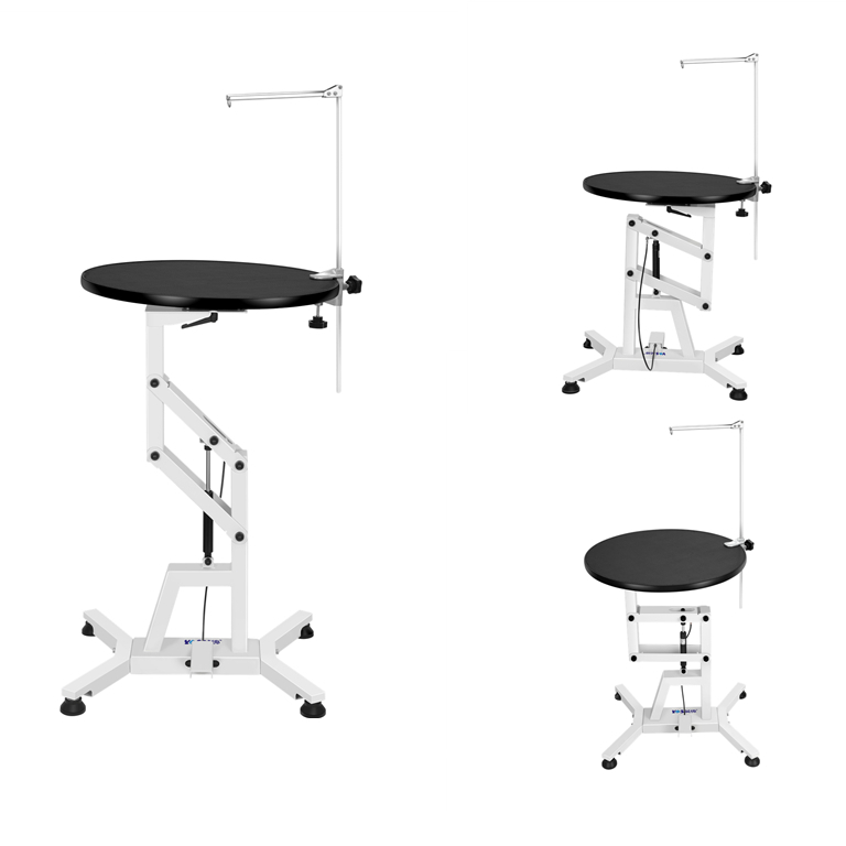 Professional Grooming Round Rotating Air Lift Table with grooming Arm
