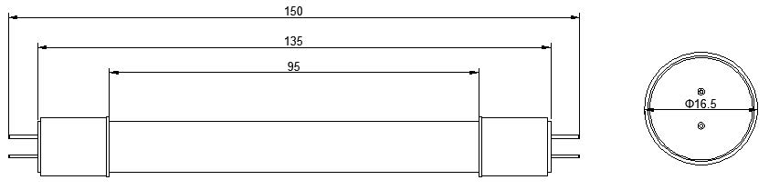 深紫外 uvc-led 模组 灯管 60-80mw uva氛围灯 双芯模组