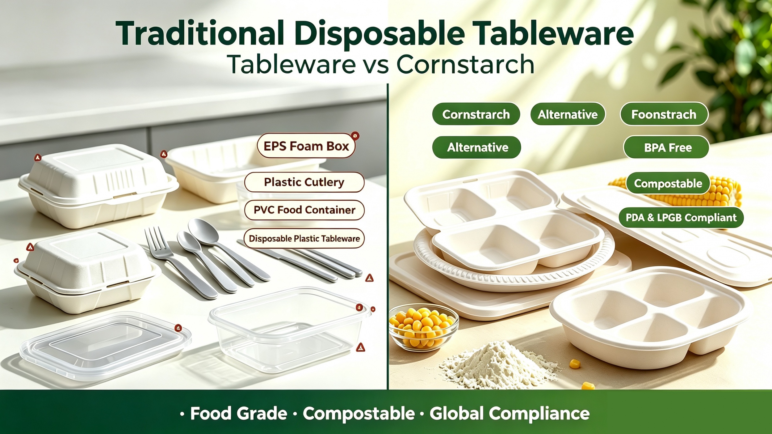 Cornstarch Tableware...