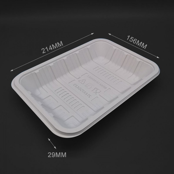 Disposable 8.5" Meal Prep Food Container Cornstarch Trays