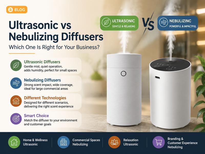 Ultrasonic vs. Nebulizing Diffusers: How to Choose the Right Aroma Diffuser for Your Product Line