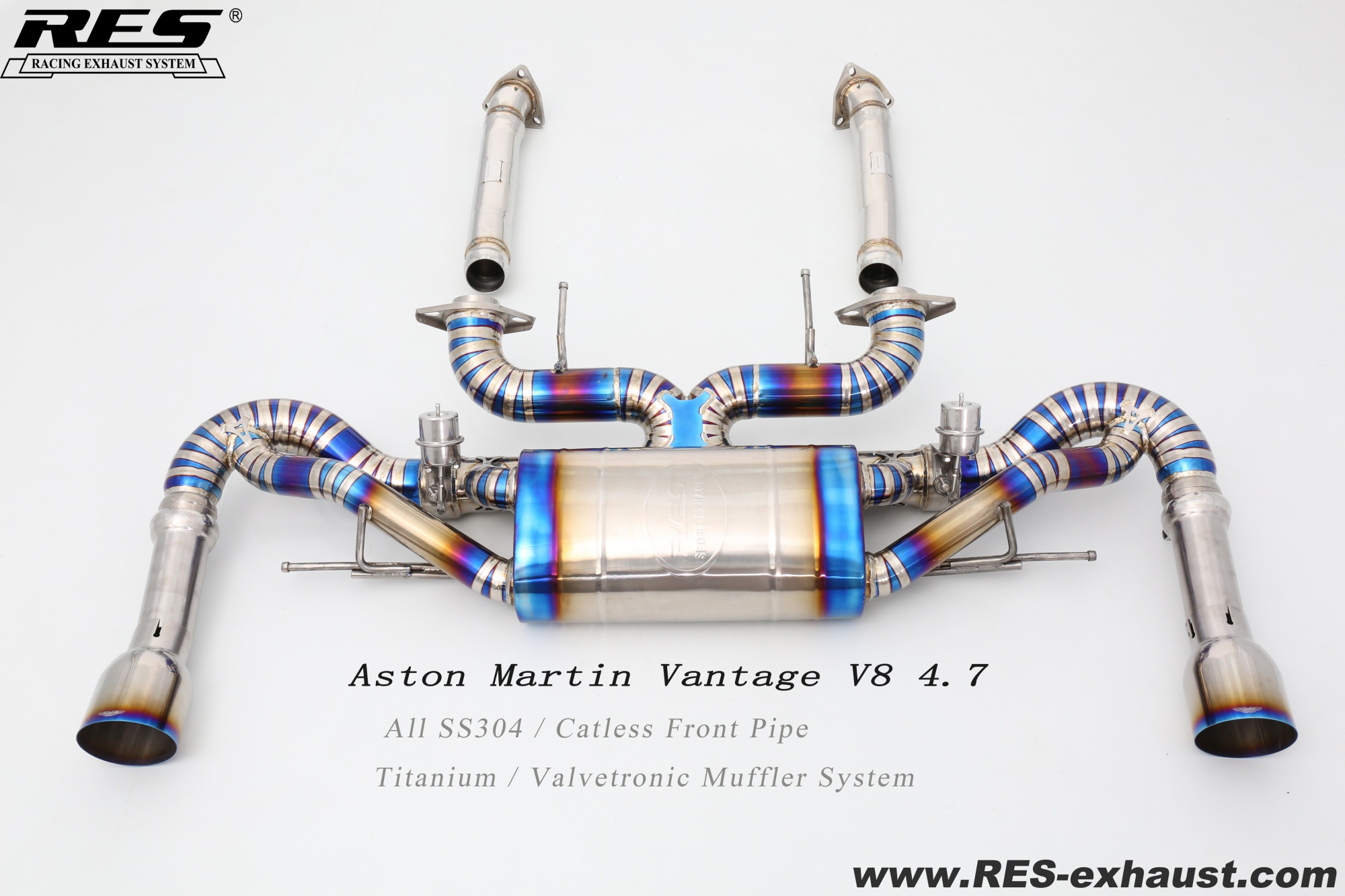 阿斯顿马丁 Vantage V8 4.7 直通前段+钛合金尾段阀门
