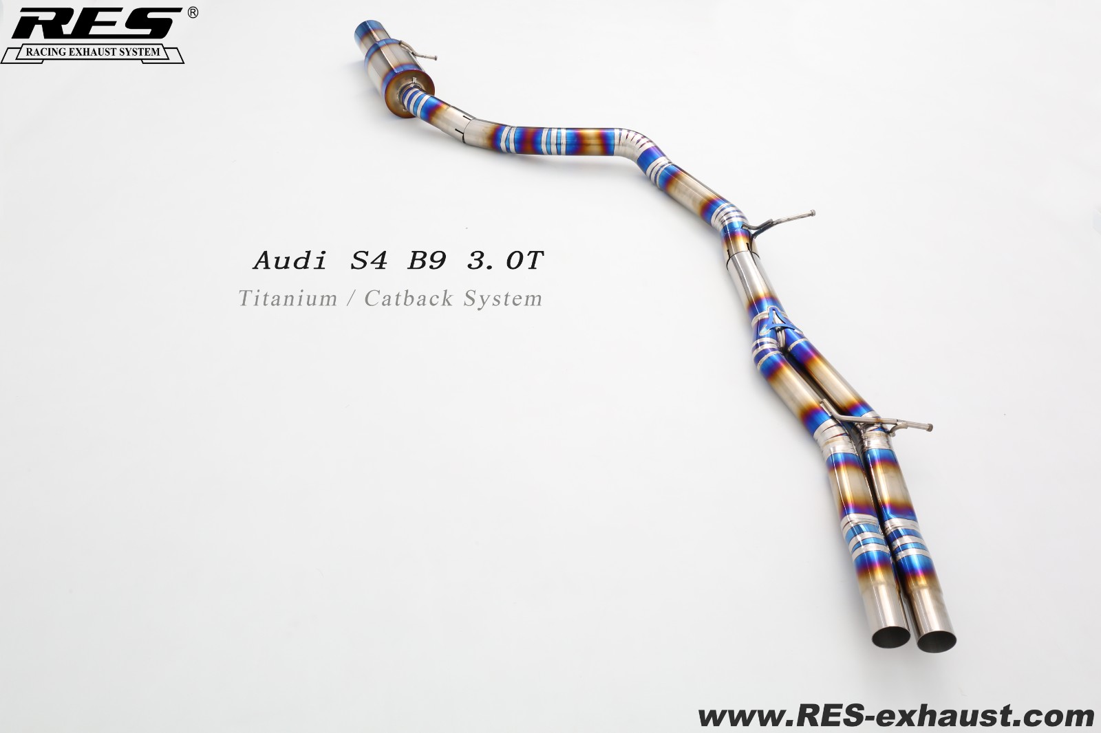 奥迪 S4 B9 3.0T 钛合金中尾段