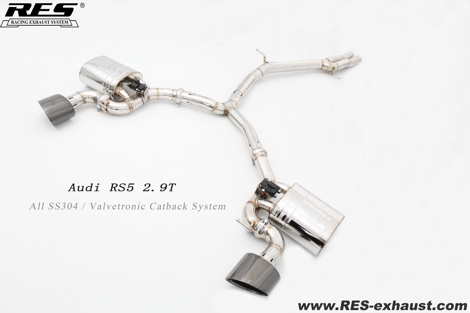 奥迪 RS5 2.9T 不锈钢中尾段阀门