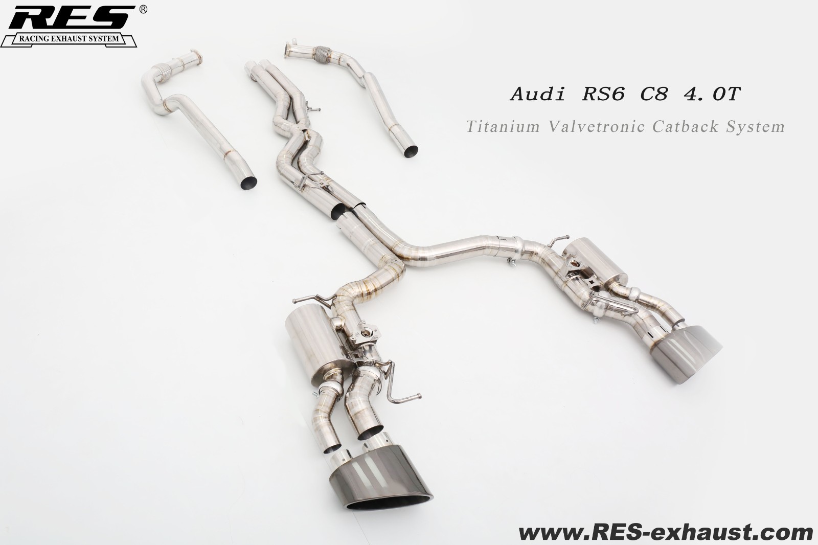 奥迪 RS6 C8 4.0T 电子阀门中尾段双边单出