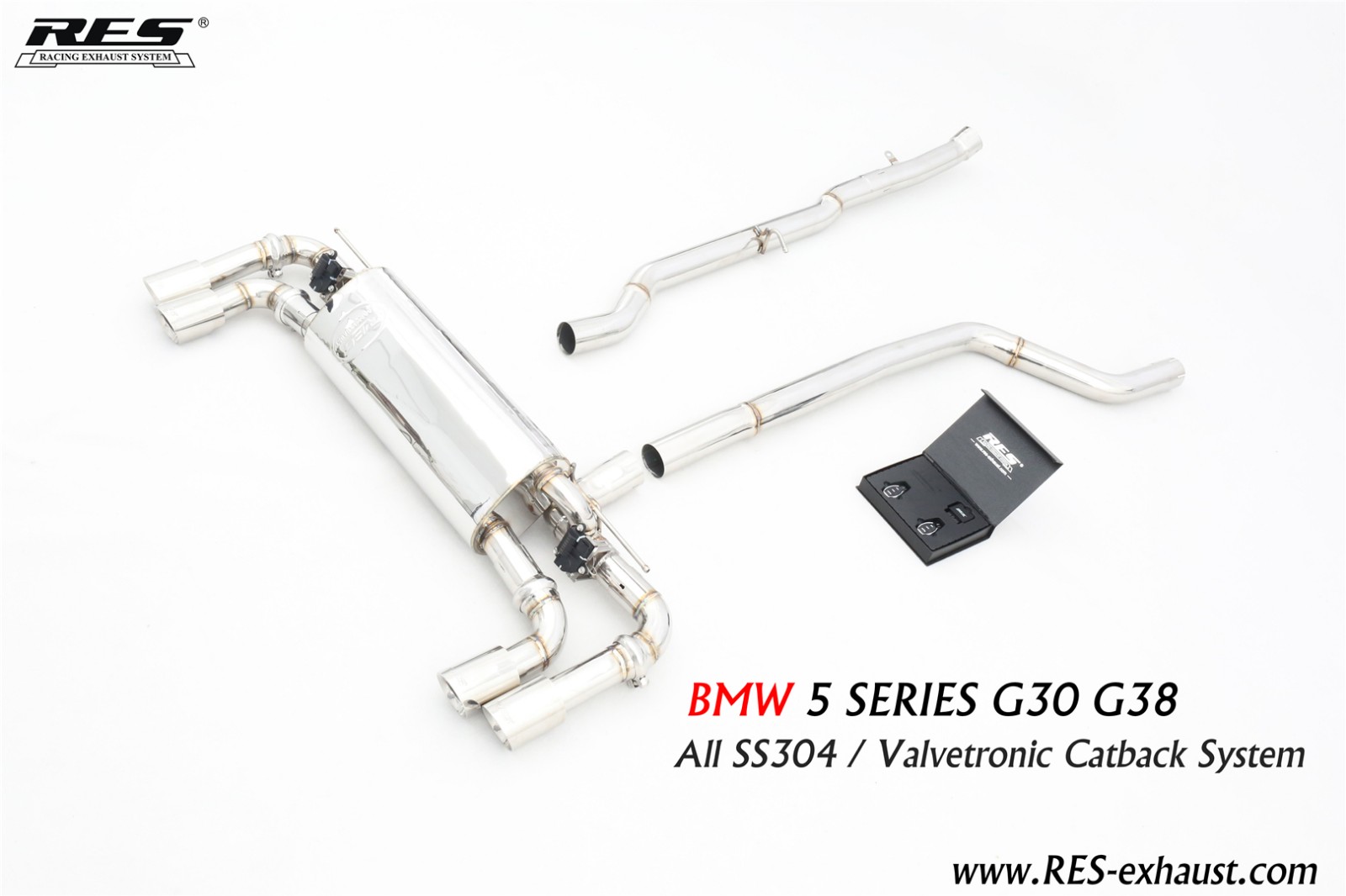 宝马5系G30 G38中尾四出电子阀门