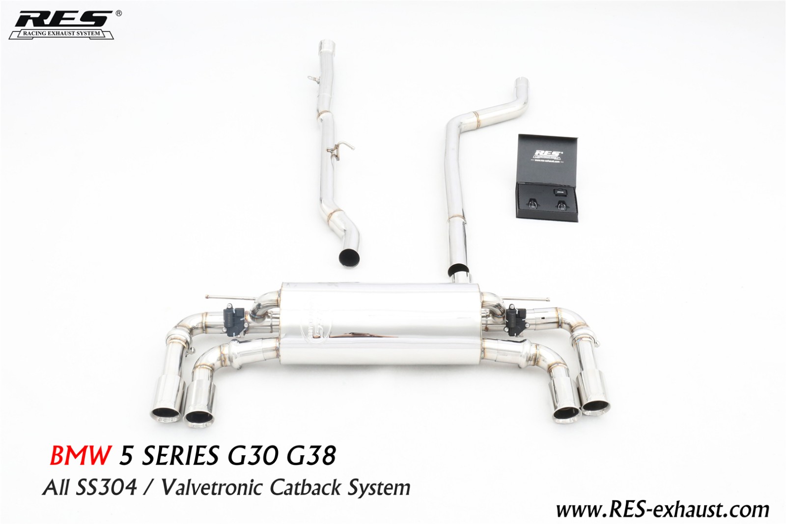 宝马5系G30 G38中尾四出电子阀门