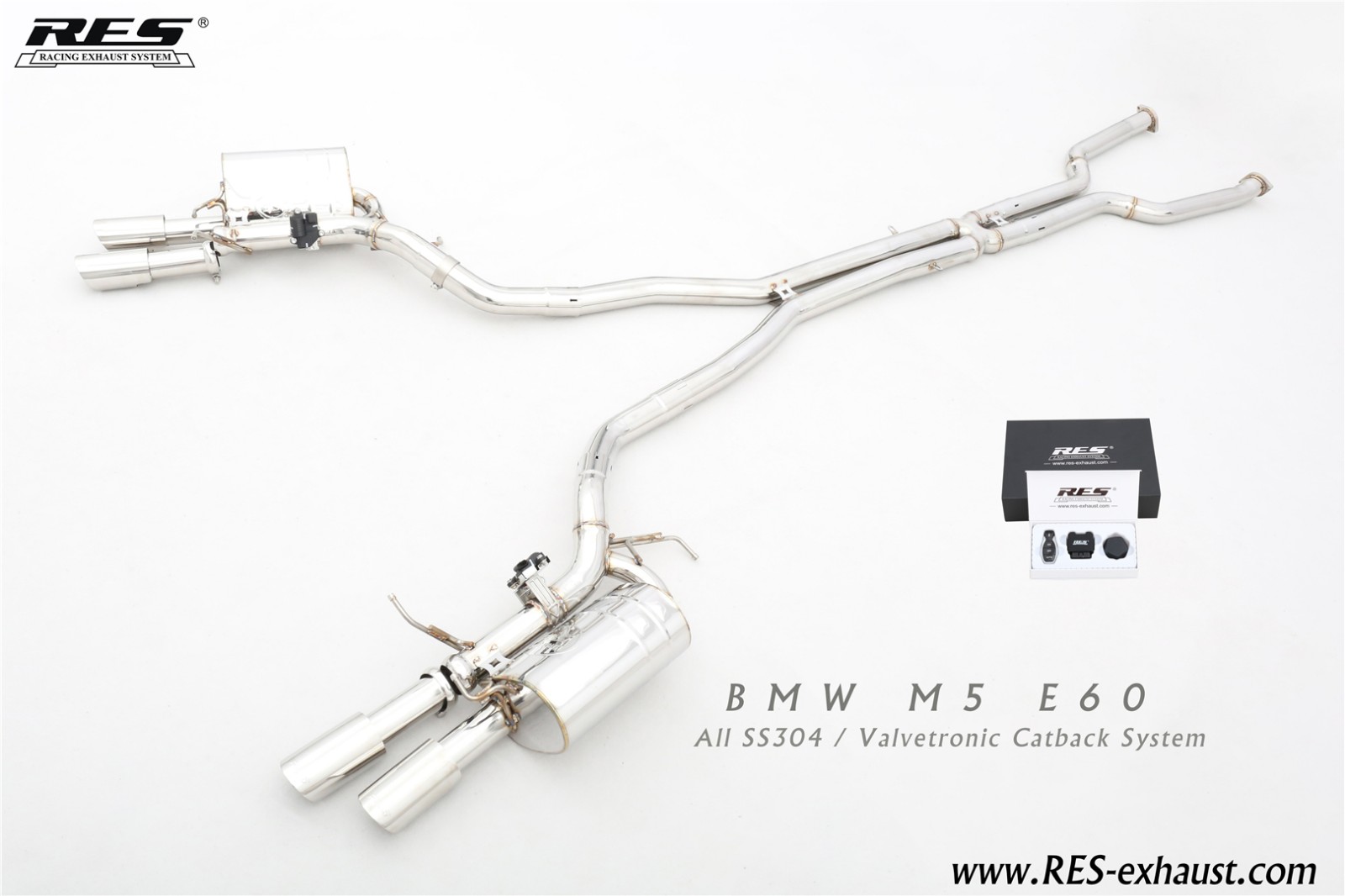 宝马M5 E60 中尾段四出电子阀门