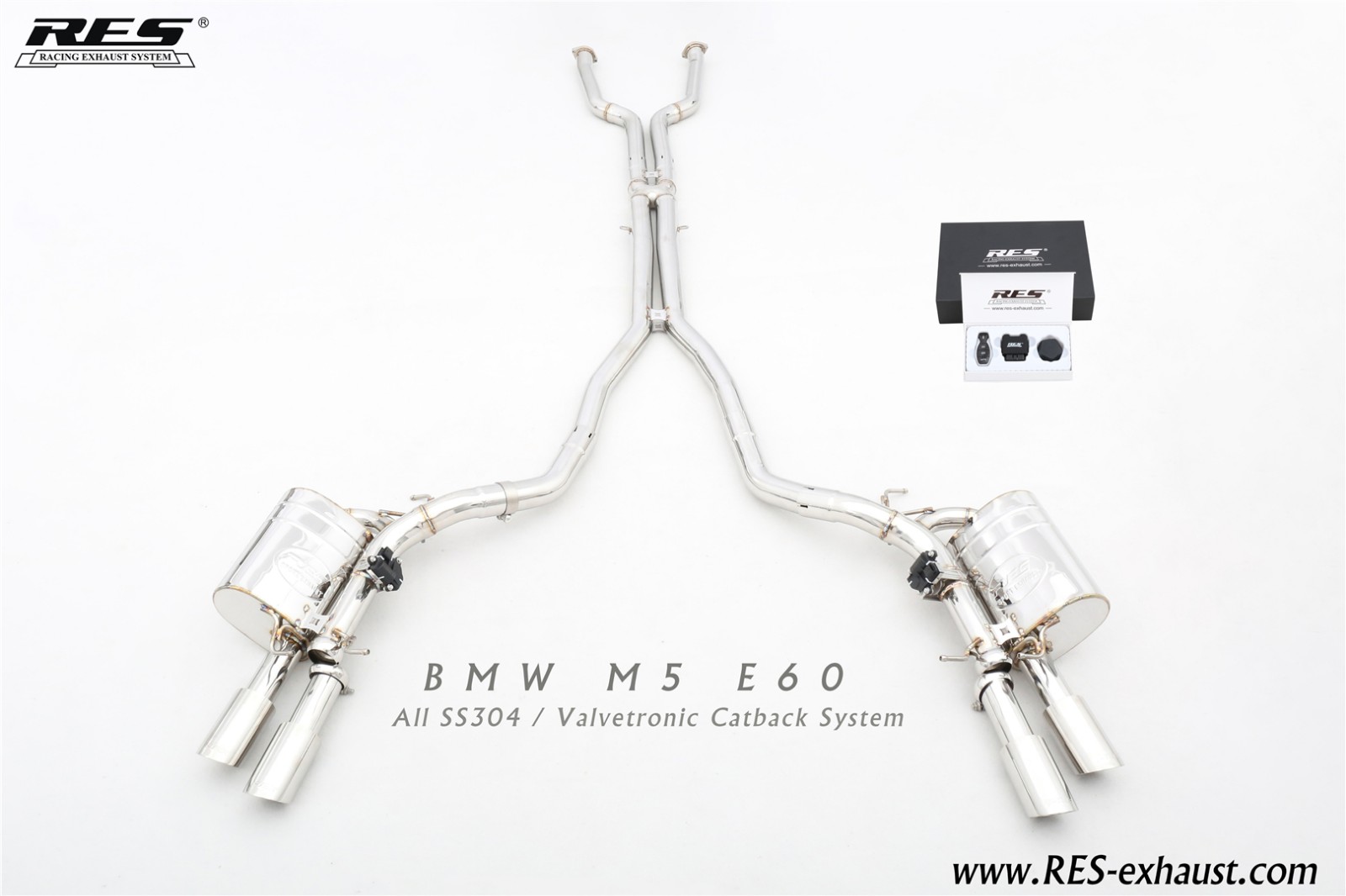 宝马M5 E60 中尾段四出电子阀门
