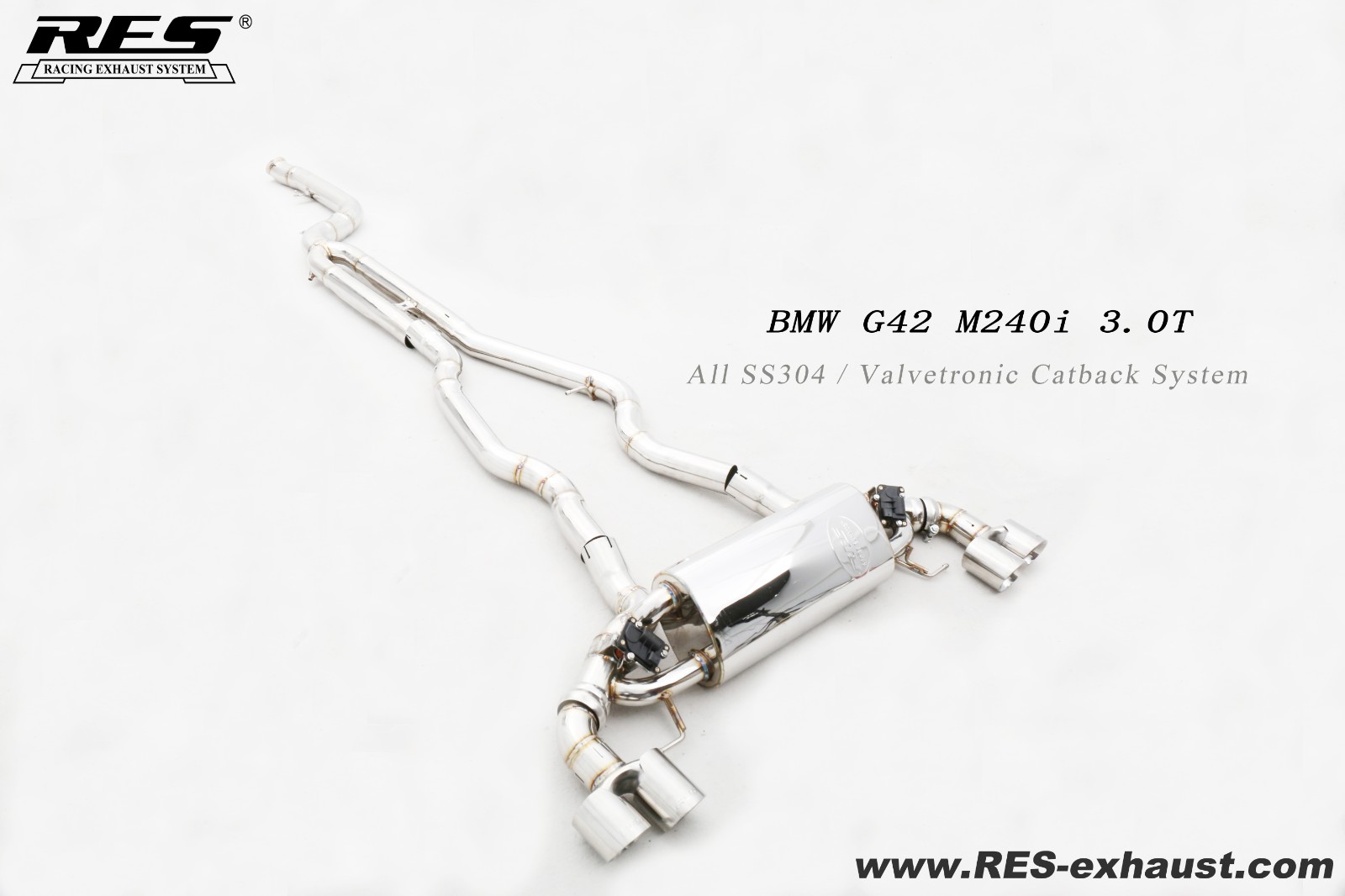 2022 宝马M240i G42 3.0T 中尾双边四出带阀门