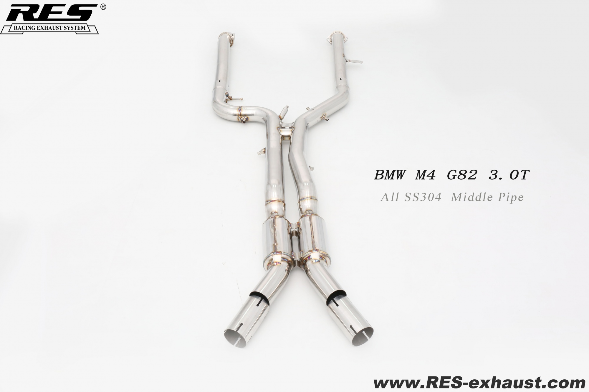 宝马M4 G82 3.0T 不锈钢中段GPF段
