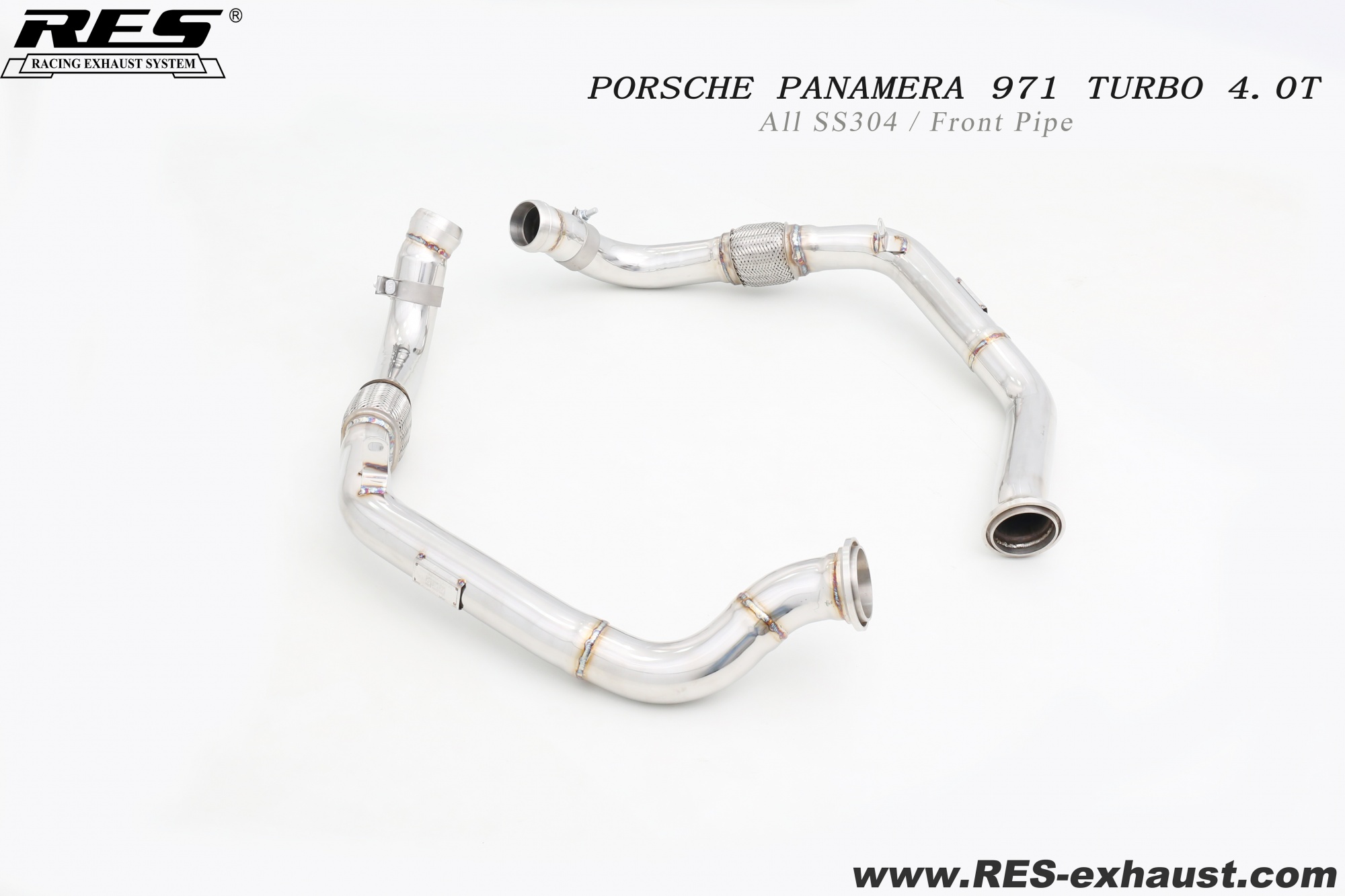 保时捷971 TURBO 4.0T 隔热直通头段+直通前段