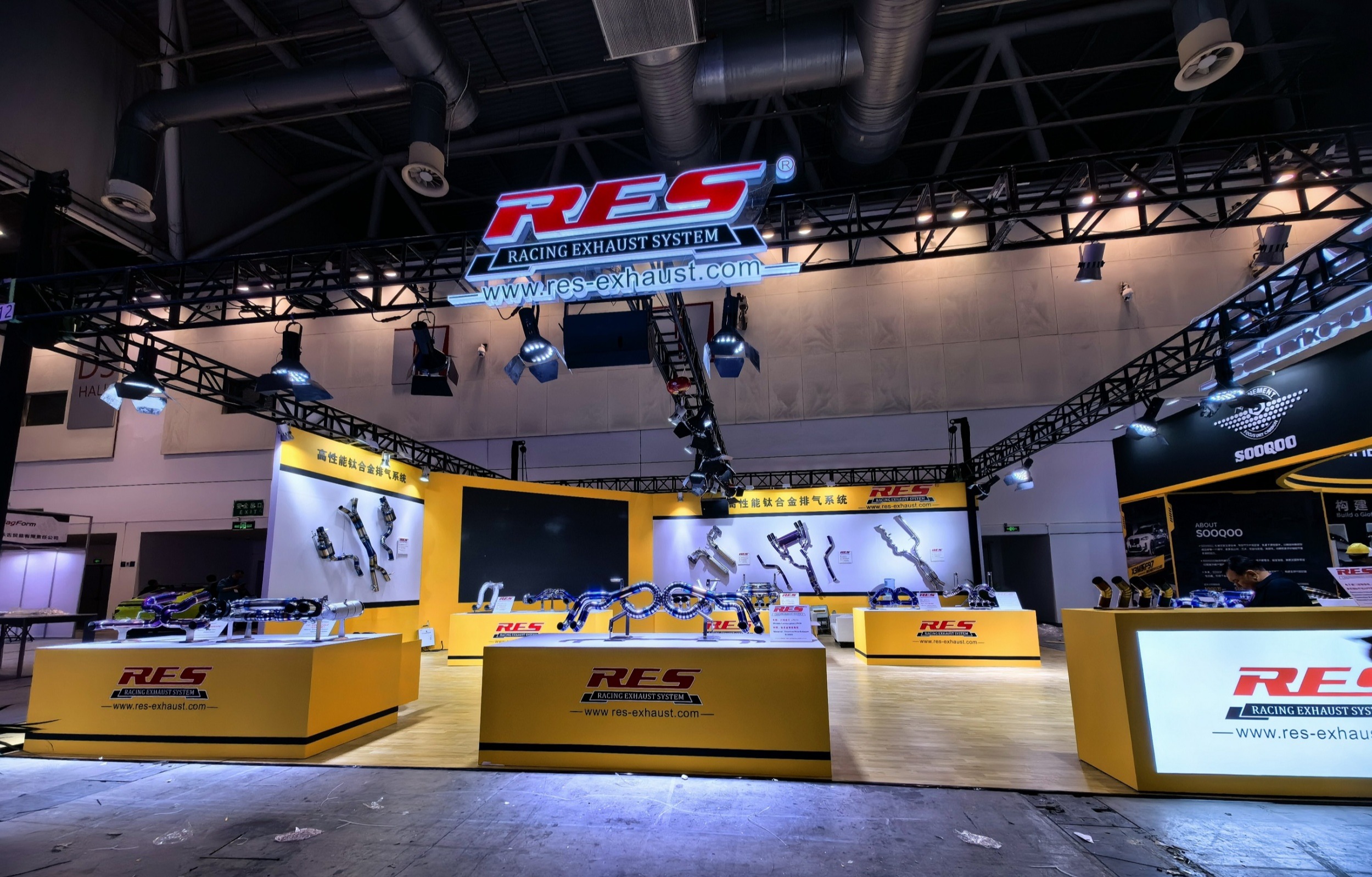 RES Racing high-performance exhaust at 2024 Suzhou GT SHOW tuning car show!