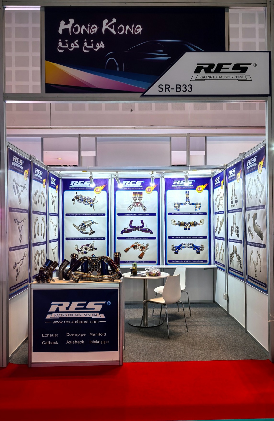RES Racing Performance Exhaust at 2024 Dubai Auto Parts Show