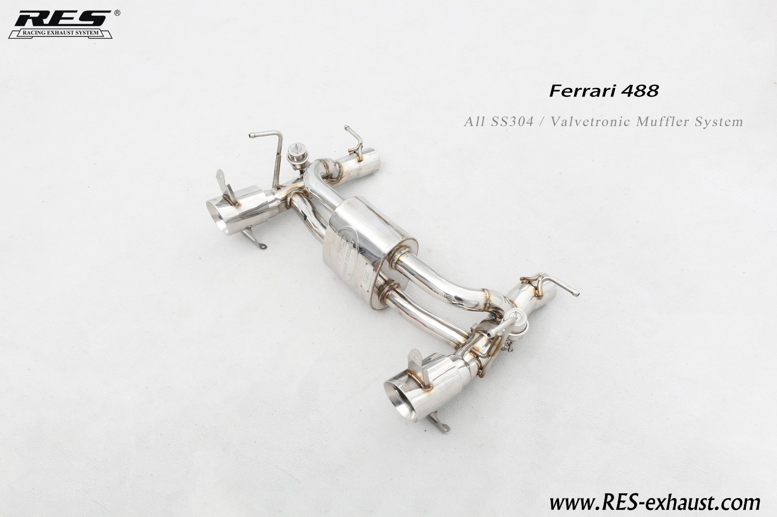 Ferrari 488 Spider/Pista All SS304 / Valvetronic Muffler System