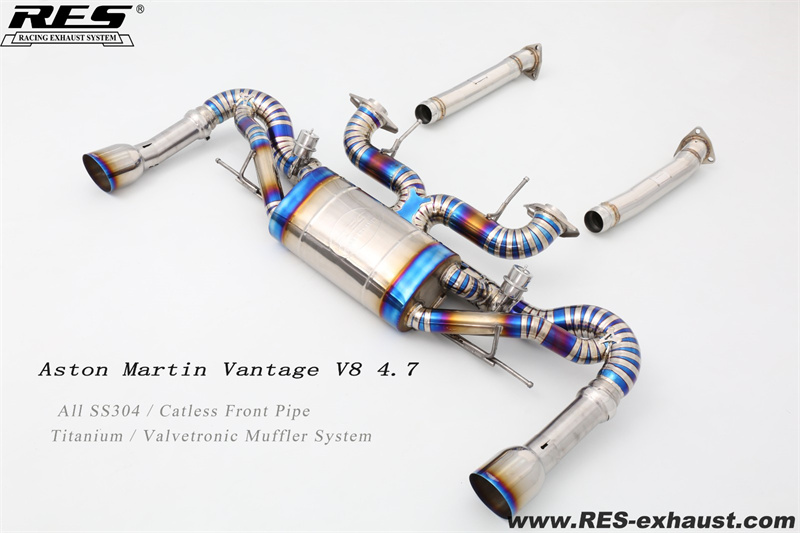 Aston Martin Vantage V8 4.7 All SS304 / Front Pipe & Titanium / Valvetronic Muffler System