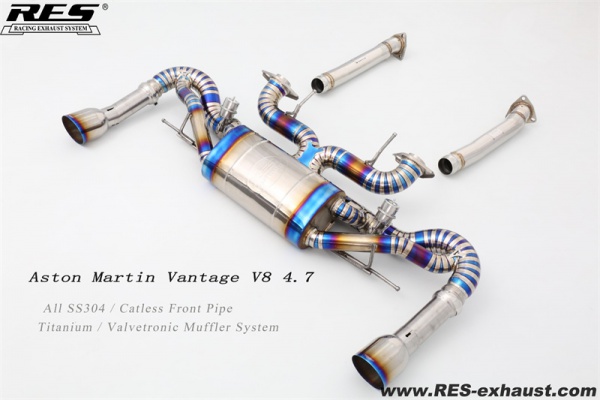 Aston Martin Vantage V8 4.7 All SS304 / Front Pipe & Titanium / Valvetronic Muffler System