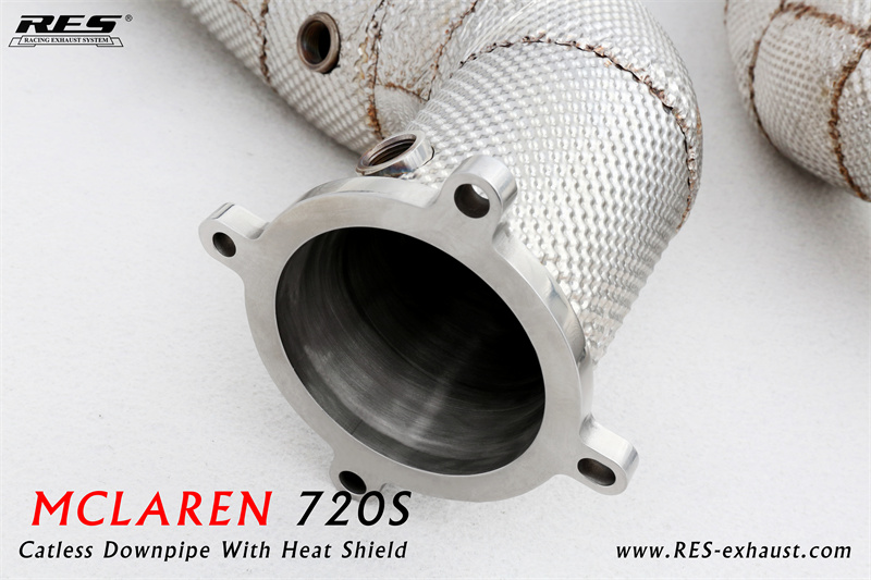 Mclaren 720S All SS304 / Decat Downpipe With Heat Shield