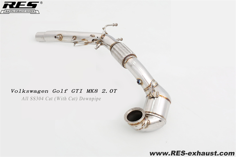 Volkswagen Golf MK8 All SS304 / Cat （With Cat） Downpipe