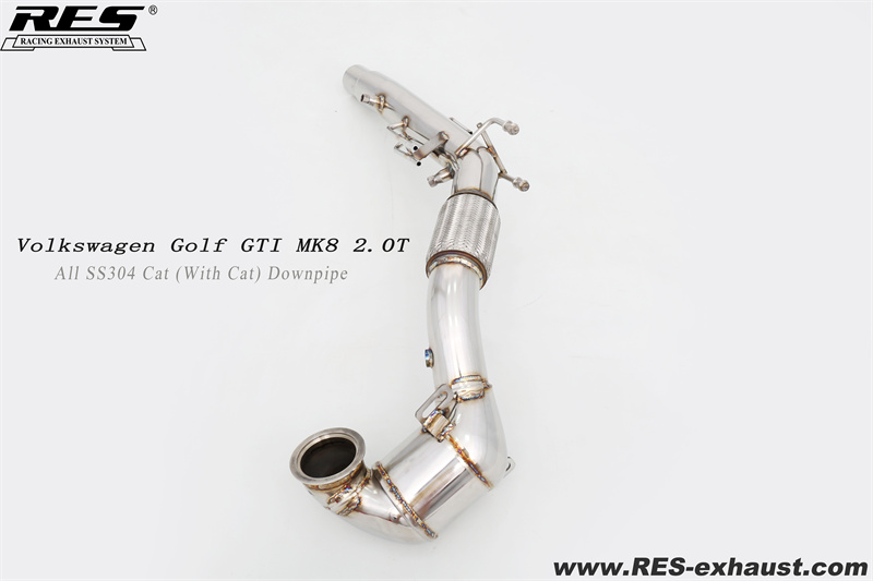 Volkswagen Golf MK8 All SS304 / Cat （With Cat） Downpipe