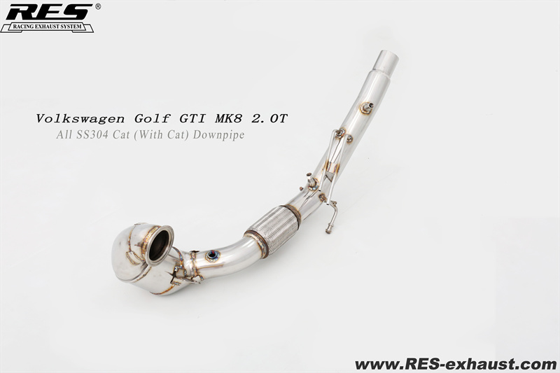 Volkswagen Golf MK8 All SS304 / Cat （With Cat） Downpipe