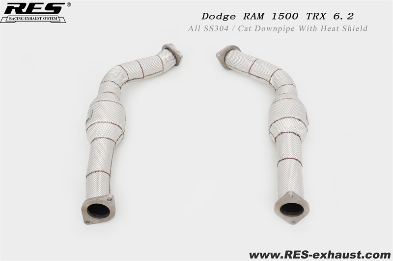 Dodge RAM1500 TRX 6.2 All SS304 / Cat Downpipe With Heat Shield