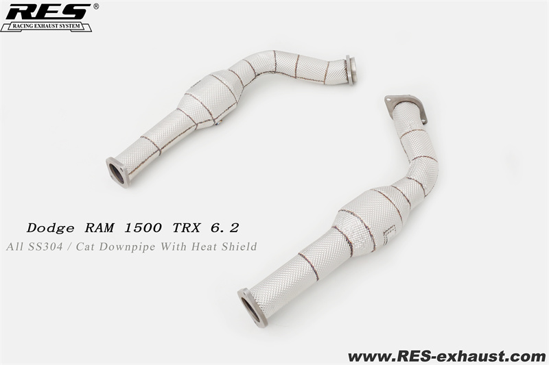 Dodge RAM1500 TRX 6.2 All SS304 / Cat Downpipe With Heat Shield