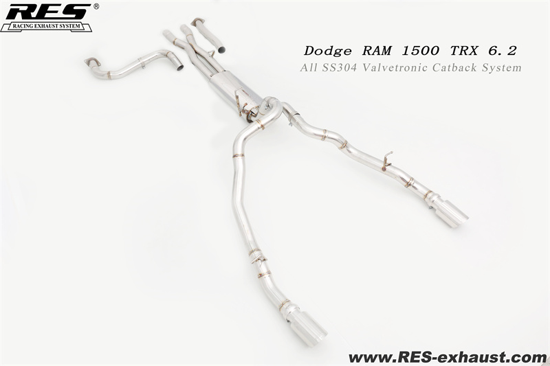 Dodge RAM1500 TRX 6.2 All SS304 Valvetronic Catback System